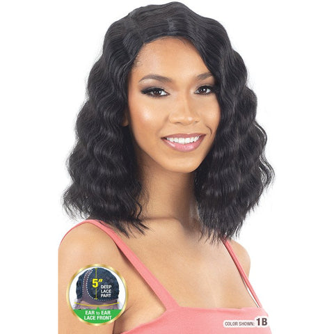 Model Model 5" Lace to Lace Synthetic HD Lace Front Wig - Defined Crimp Curl
