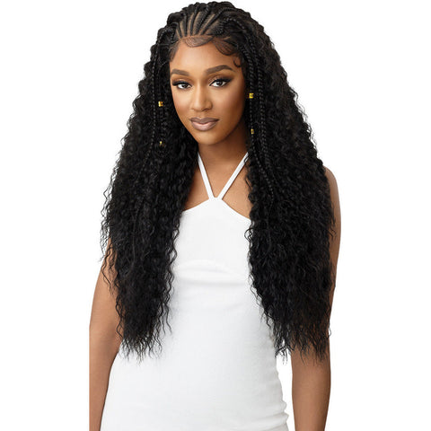 Outre 13x4 Lace Frontal Wig Pre-Braided HD Synthetic Lacefront Wig - Stich Braid Ripple Wave 30"