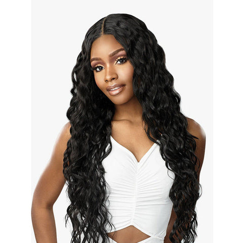 Sensationnel Butta Lace Human Hair Blend Lace Front Wig - Loose Curly 32"