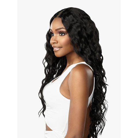 Sensationnel Butta Lace Human Hair Blend Lace Front Wig - Loose Curly 32"