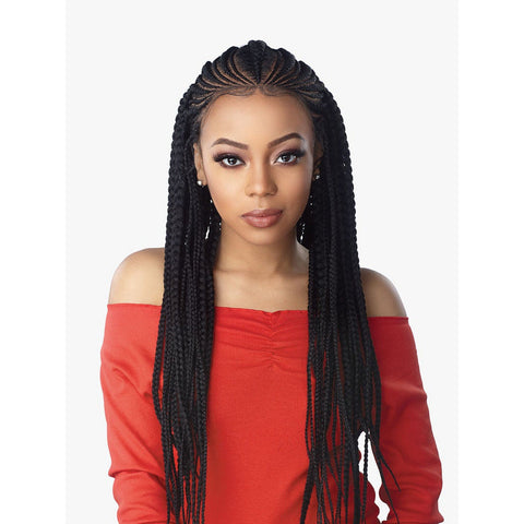 Sensationnel Cloud 9 13x7 Synthetic Lace Front Wig -  Feed In Fulani Cornrow