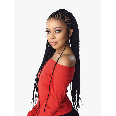 Sensationnel Cloud 9 13x7 Synthetic Lace Front Wig -  Feed In Fulani Cornrow