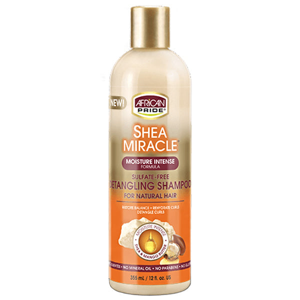 African Pride Shea Miracle Sulfate-Free Detangling Shampoo 12oz