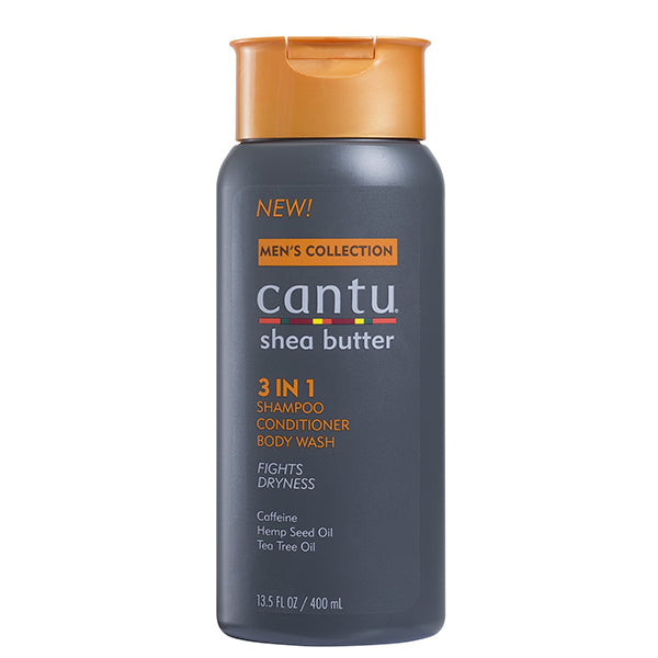 Cantu Shea Butter Mens Collection 3in1 Shampoo Conditioner Bodywash 13.5oz