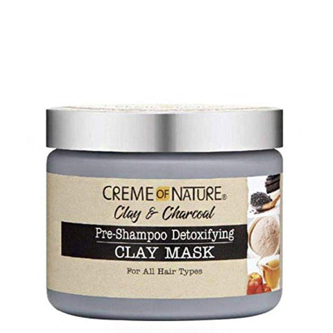 Cream Of Nature Clay & Charcoal Pre-Shampoo Detoxifying Clay Mask 11.5oz