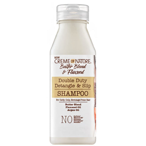Creme of Nature Butter Blend & Flaxseed Double Duty Detangle & Slip Shampoo 12oz