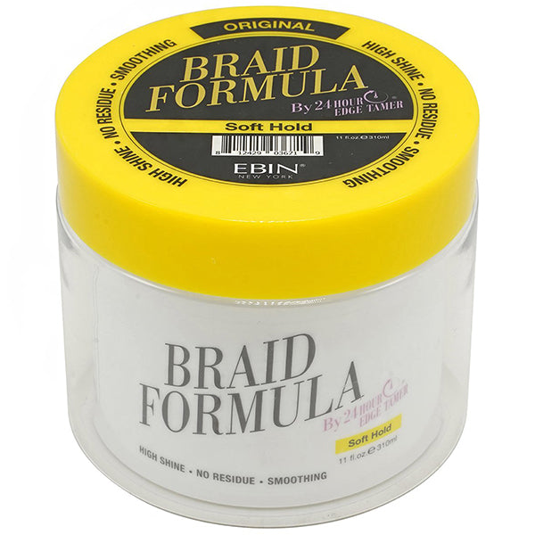 Ebin New York Braid Formula by 24 Hour Edge Tamer Soft Hold 11oz