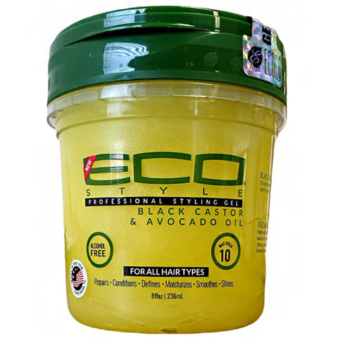 Eco Style Black Castor & Avocado Oil Styling Gel 8oz