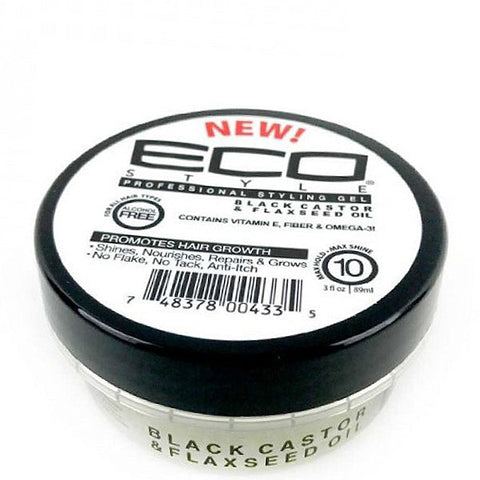 Eco Style Black Castor & Flaxseed Oil Styling Gel 3oz