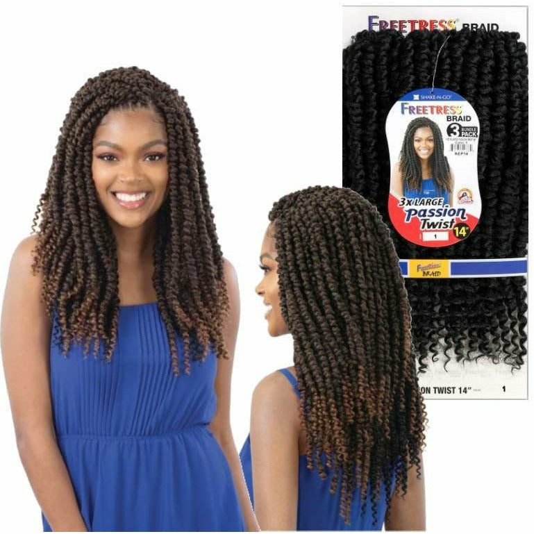 FreeTress: 3X Large Passion Twist 14'' Crochet Braids