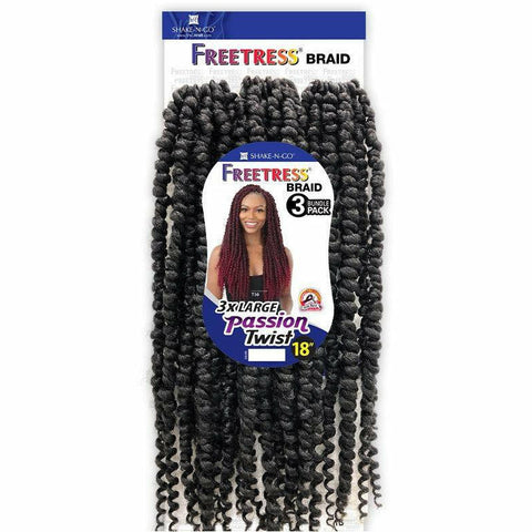 FreeTress: 3X Large Passion Twist 18'' Crochet Braids