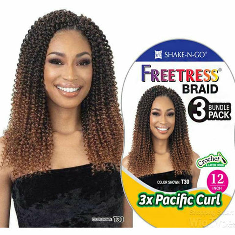 FreeTress: 3X Pacific Curl 12" Crochet Braids - FINAL SALE