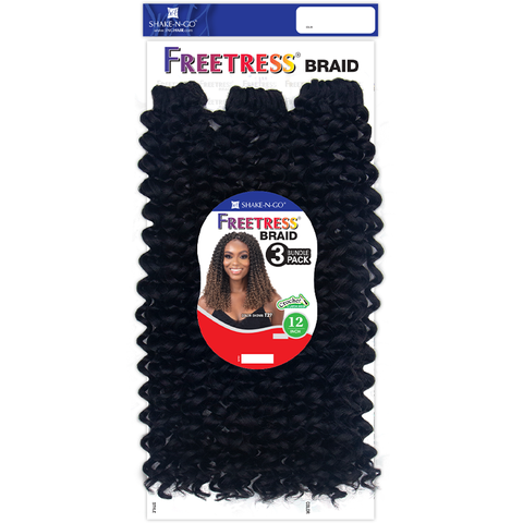 FreeTress: 3X Tahiti Water Curl Crochet Braids 12"