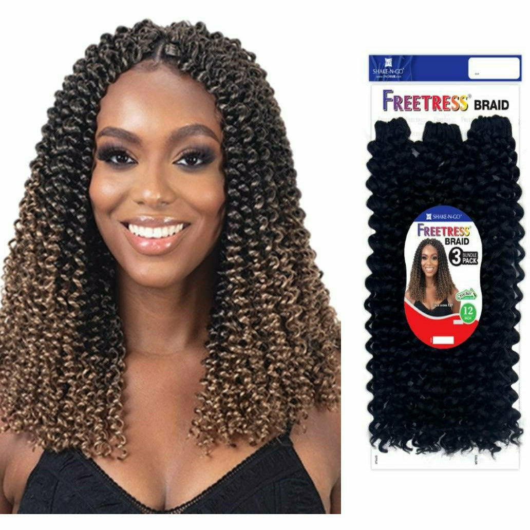 FreeTress: 3X Tahiti Water Curl Crochet Braids 12"