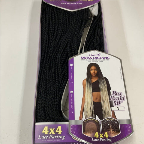 Sensationnel Cloud 9 4x4 Braided Lace Wig - 4x4 Box Braid 50"