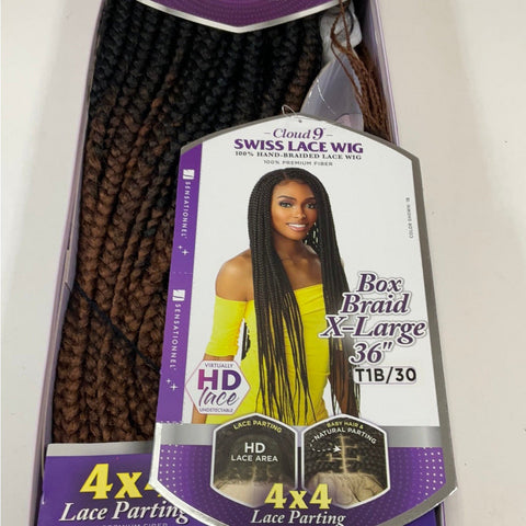 Sensationnel Cloud 9 4x4 HD Braided Lace Front Wig - Box Braid X-Large 36"