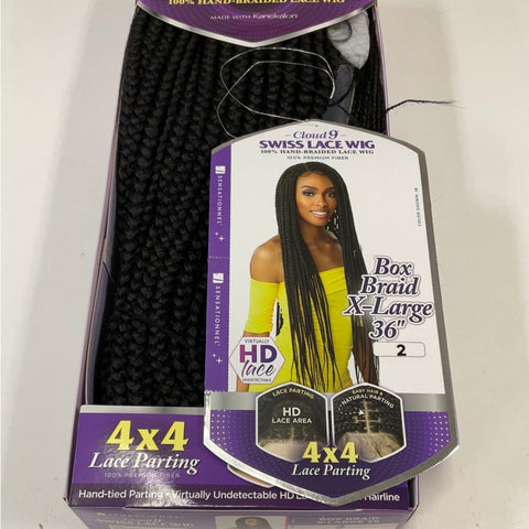 Sensationnel Cloud 9 4x4 HD Braided Lace Front Wig - Box Braid X-Large 36"