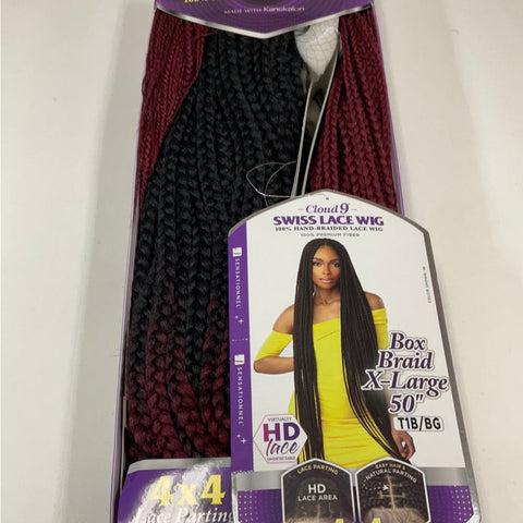 Sensationnel Cloud 9 4x4 HD Braided Lace Front Wig - BOX BRAID X-LARGE 50″