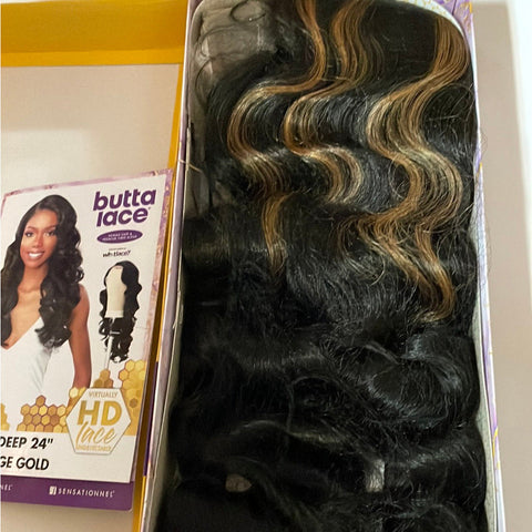 Sensationnel Butta Lace Human Hair Blend Lace Front Wig - Loose Deep 24"