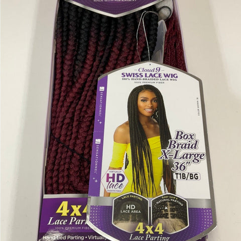 Sensationnel Cloud 9 4x4 HD Braided Lace Front Wig - Box Braid X-Large 36"