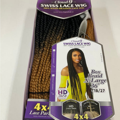 Sensationnel Cloud 9 4x4 HD Braided Lace Front Wig - Box Braid X-Large 36"