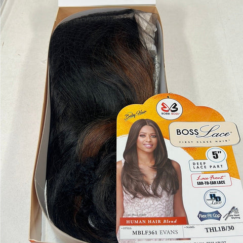 Bobbi Boss Synthetic 5" Deep Part HD Lacefront Wig - MBLF361 Evans