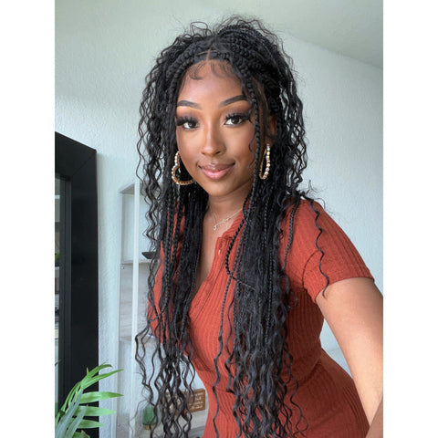 B & B Knotless Synthetic 100% Full HD Lace Wig - Bohemian Braid