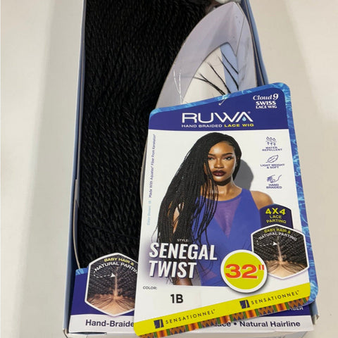 Sensationnel Cloud 9 RUWA 4x4 Synthetic Swiss Lace Wig - Senegal Twist 32"