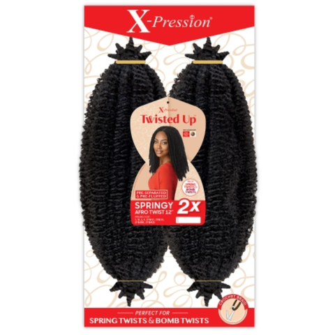 Outre: X-Pression Twisted Up 2X Springy Afro Twist 12"Crochet Braids