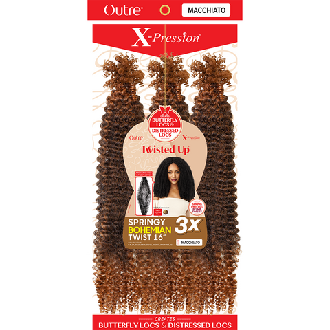 Outre: X-Pression Twisted Up 3X Springy Bohemian Twist 16" Crochet Braids