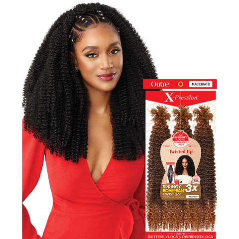 Outre: X-Pression Twisted Up 3X Springy Bohemian Twist 16" Crochet Braids