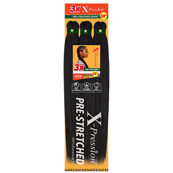 Sensationnel Synthetic Braid - 3X X-Pression PRE STRETCHED BRAID 58 (box deal 50pcs)