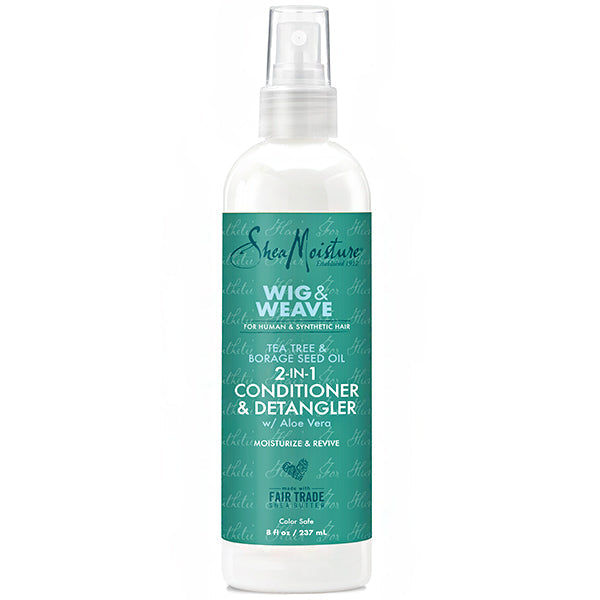 Shea Moisture Wig & Weave Tea Tree & Borage Seed Oil 2-in-1 Conditioner & Detangler 8oz