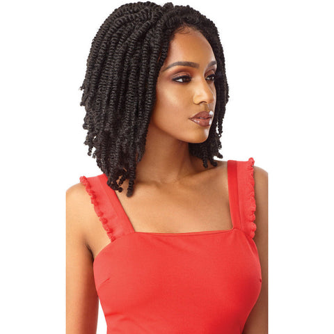 Outre X-Pression Twisted Up Synthetic Lace Front Wig - Straight Bomb Twist 14"