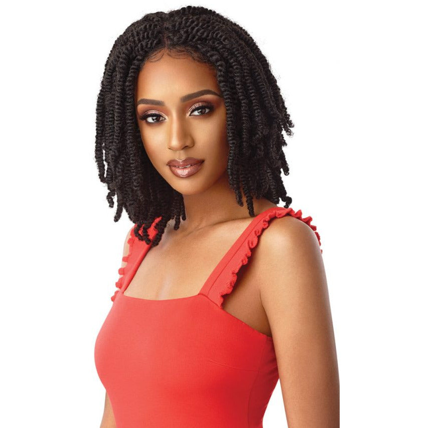 Outre X-Pression Twisted Up Synthetic Lace Front Wig - Straight Bomb Twist 14"
